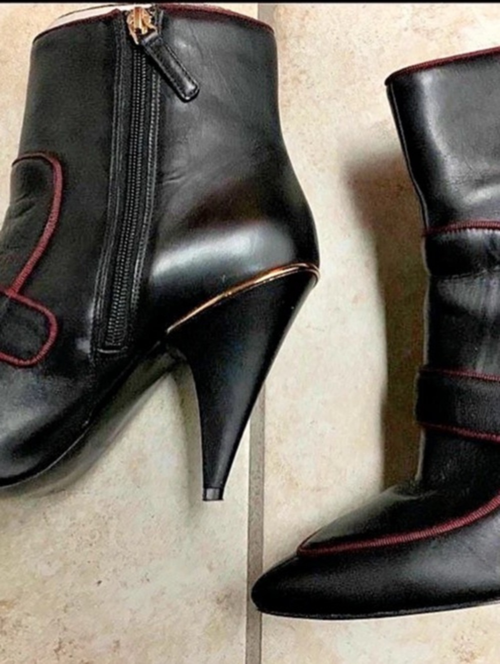 Nine West Pointed Toe Heeled Boots in Black